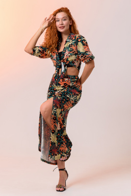 Костюм 67110 монстеры зеленые