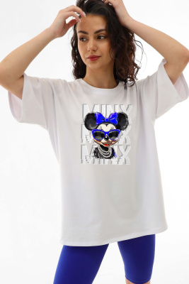 Костюм MouseM белый-васильковый